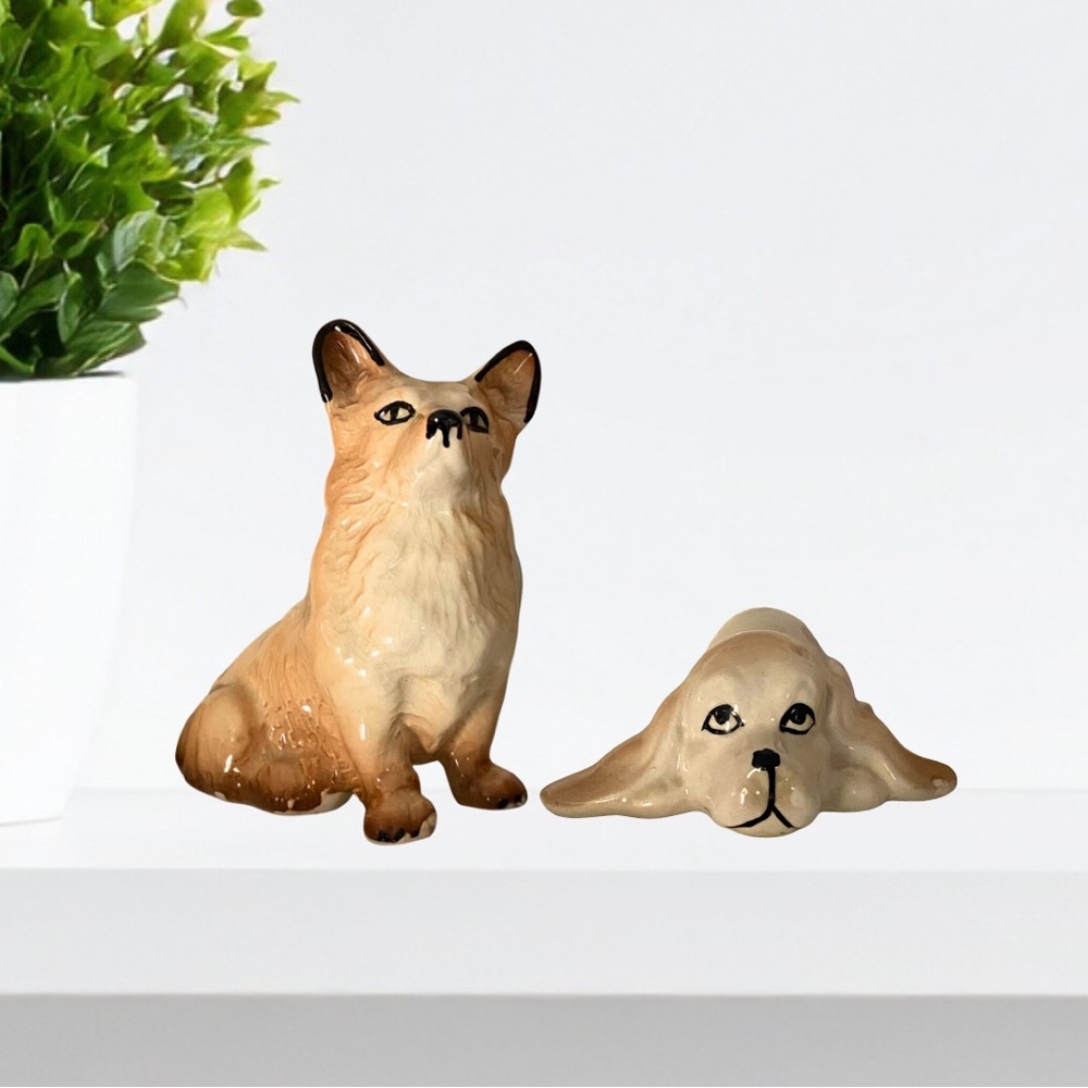 Two Vintage Ceramic Dogs who will love you unconditionally.